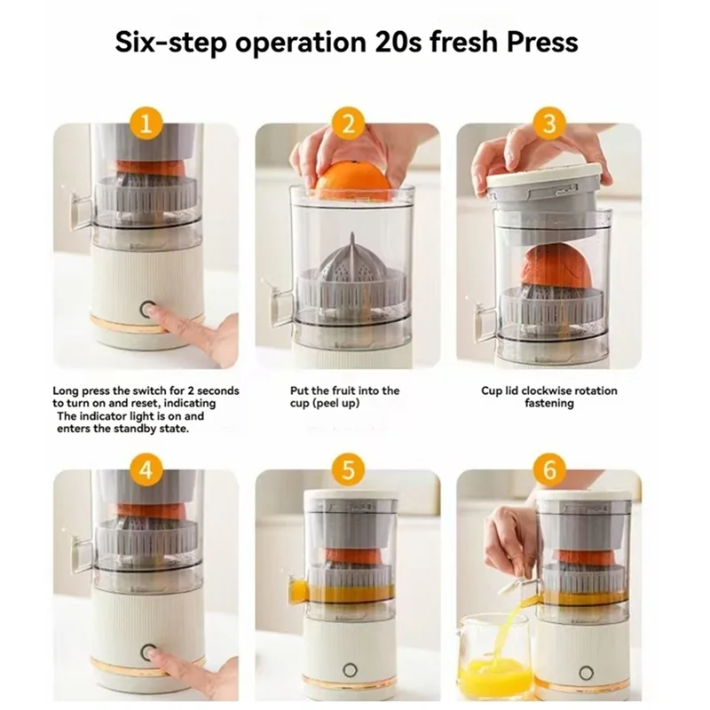 EYFL-Automatic Separation Juicer Portable Juice Machine Electric Juicer Rechargeable Fruit Juicer Blender 7.4V
EYFL-Automatic Separation Juicer Portable Juice Machine Electric Juicer Rechargeable Fruit Juicer Blender 7.4V
