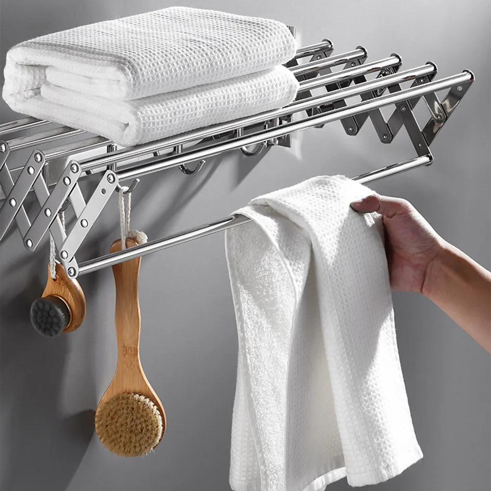 Telescopic Stainless Steel Wall Mount Clothes Rack Hanger 50Cm for Bathroom Kitchen Laundry Storage Towel Bar Hooks Organizer
Telescopic Stainless Steel Wall Mount Clothes Rack Hanger 50Cm for Bathroom Kitchen Laundry Storage Towel Bar Hooks Organizer