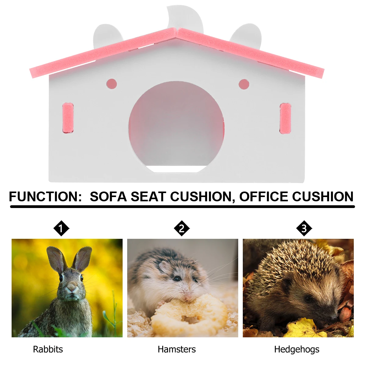 1pc Wooden Hideouts House Pet Nest Eco-friendly Smooth Surface Breathable Lightweight Hamster Bed Pink Accessories
1pc Wooden Hideouts House Pet Nest Eco-friendly Smooth Surface Breathable Lightweight Hamster Bed Pink Accessories