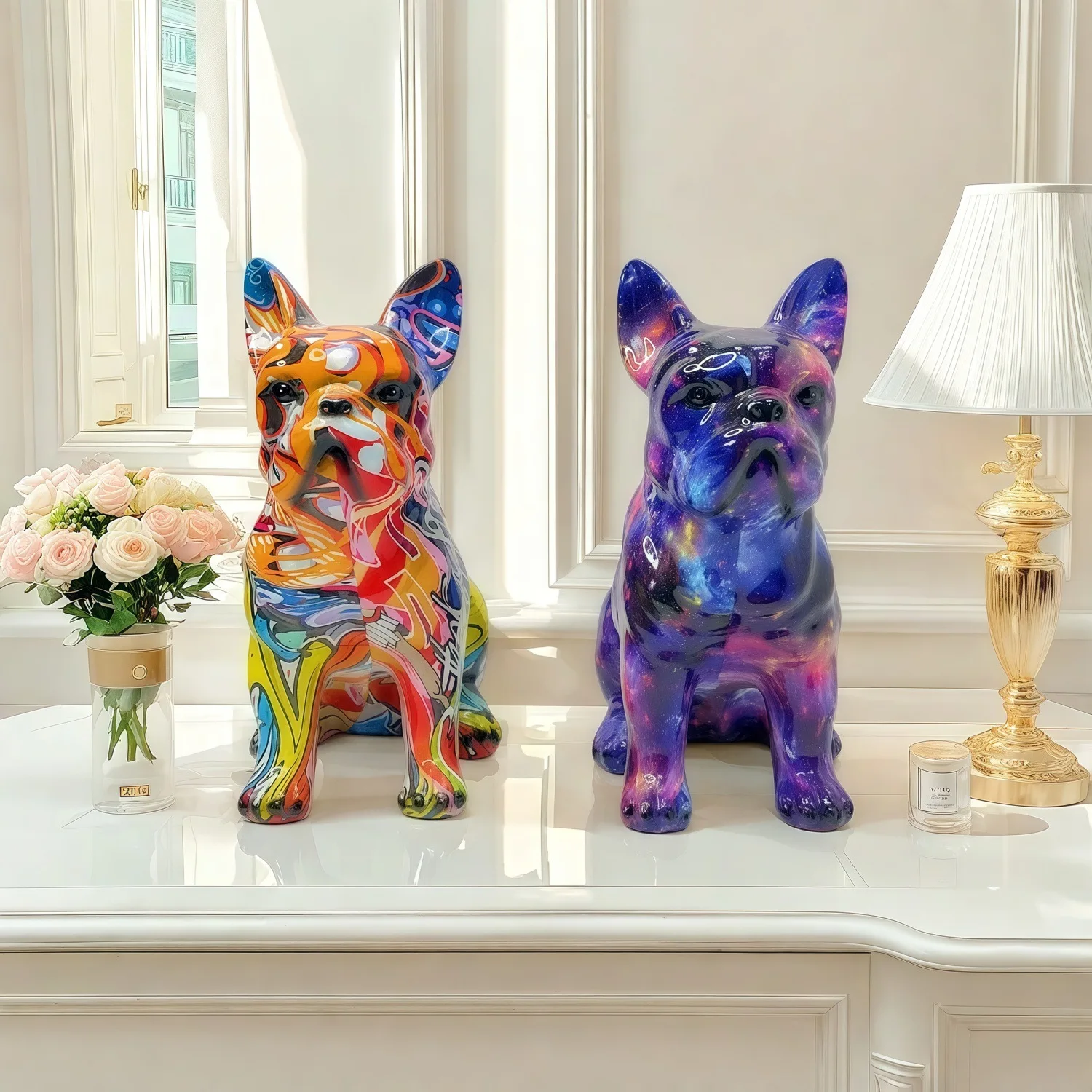 Seated French Bulldog Figurine Dog Animal Statue Sculpture for Home Office Decor Entrance Cabinet Resin Handicraft Decoration
Seated French Bulldog Figurine Dog Animal Statue Sculpture for Home Office Decor Entrance Cabinet Resin Handicraft Decoration