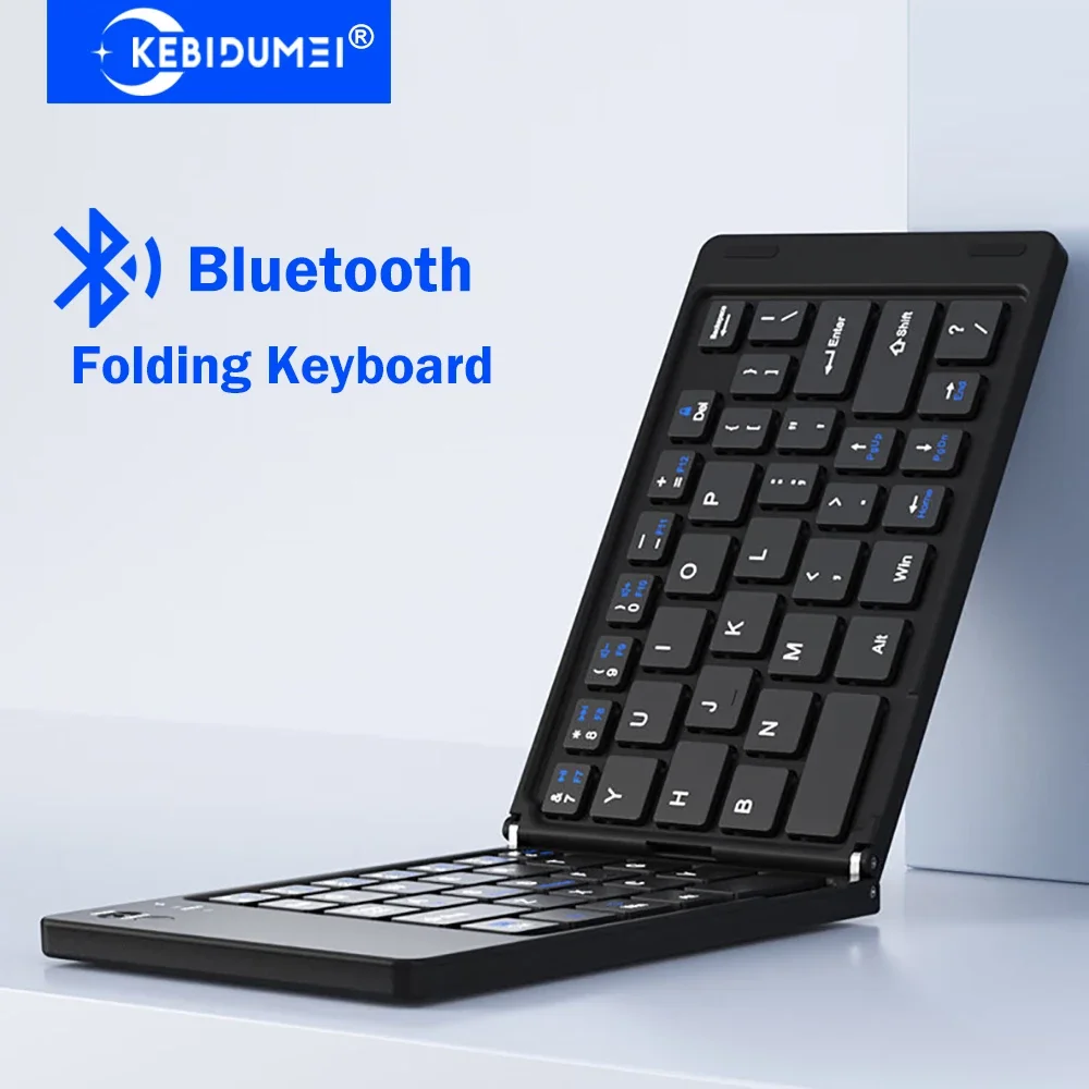 KEBIDUMEI Portable Mini Folding Keyboard Rechargeable Bluetooth Keyboard Wireless Keyboard for Laptop iOS Android Windows
KEBIDUMEI Portable Mini Folding Keyboard Rechargeable Bluetooth Keyboard Wireless Keyboard for Laptop iOS Android Windows