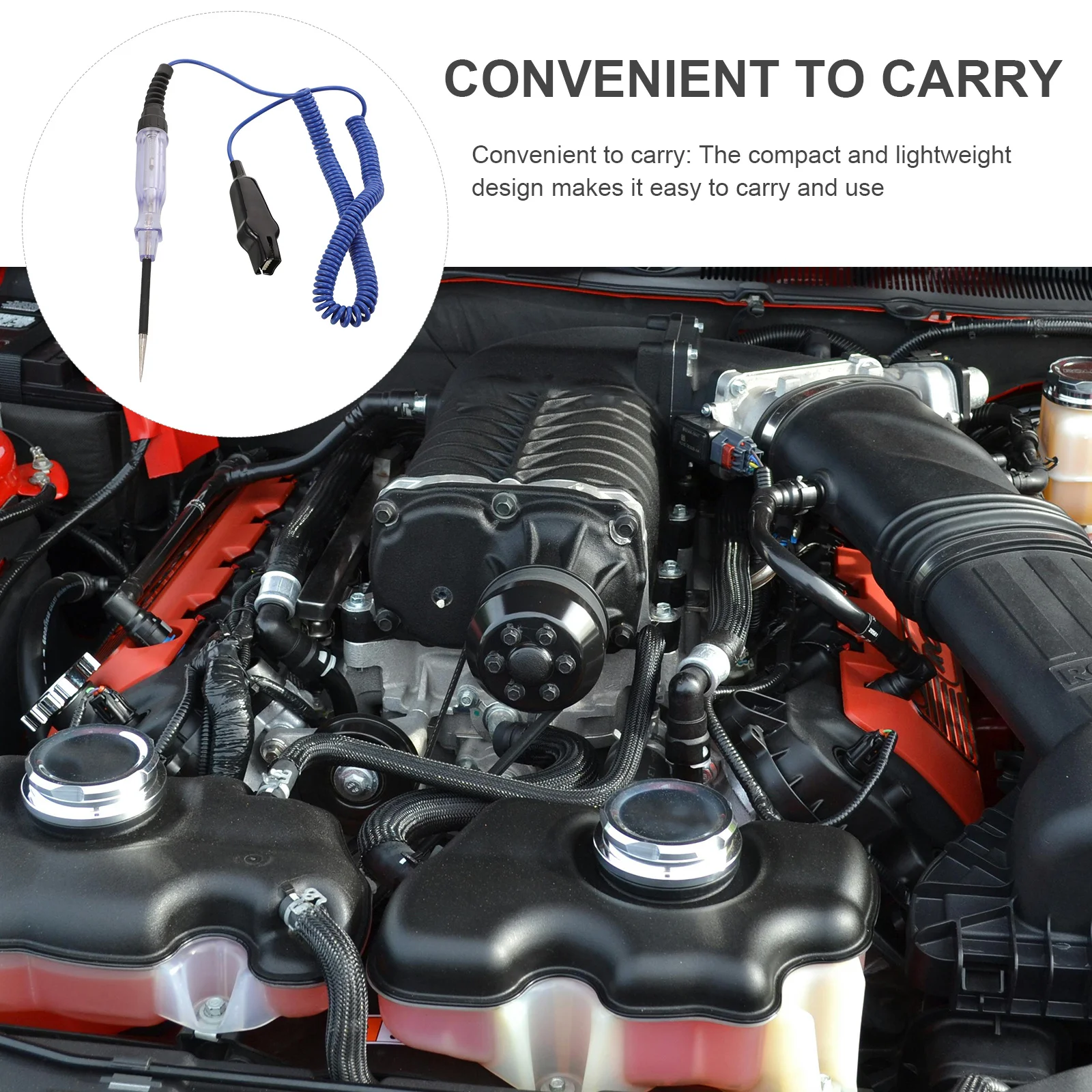 Automotive Circuit Tester Electric Tester Flexible Spring Wire Durable Lightweight One Hand Operation Test Light Automotive
Automotive Circuit Tester Electric Tester Flexible Spring Wire Durable Lightweight One Hand Operation Test Light Automotive