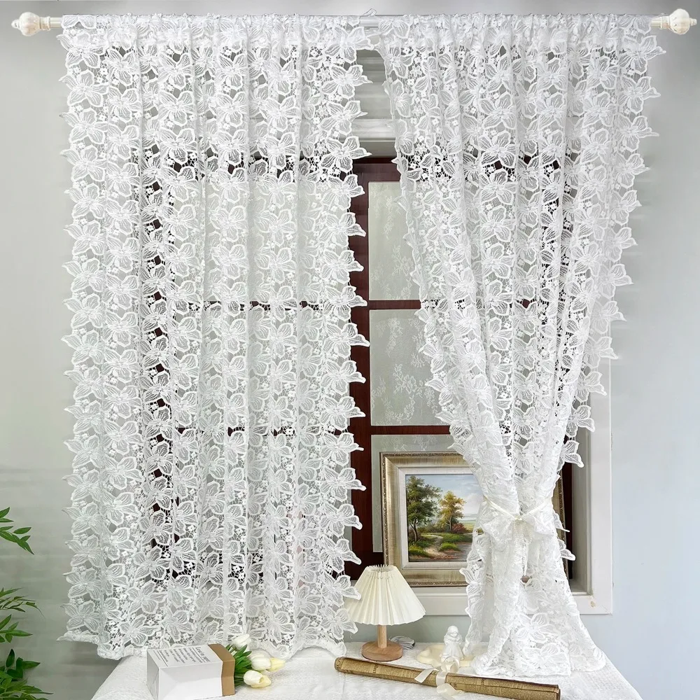 Французские романтические белые прозрачные шторы с цветочной вышивкой для гостиной, спальни, фермерского дома, домашнего декора 
Французские романтические белые прозрачные шторы с цветочной вышивкой для гостиной, спальни, фермерского дома, домашнего декора