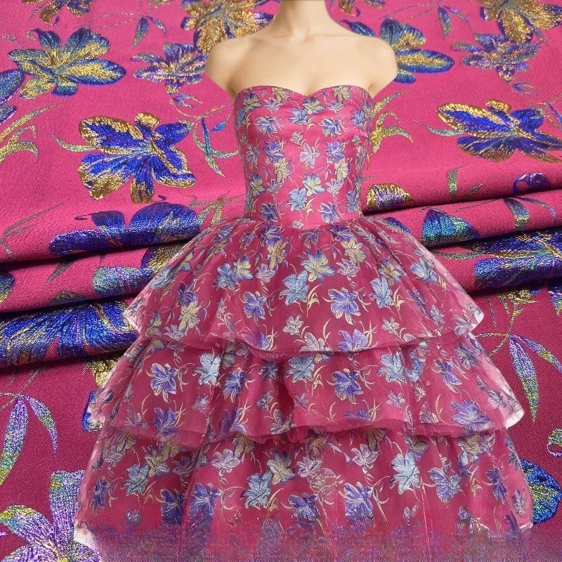 Gold Thread Embossed Flower Fabric Dress Jacquard Decoration Clothing Designer Fabrics for Diy Sewing Cloth Per Meter
Gold Thread Embossed Flower Fabric Dress Jacquard Decoration Clothing Designer Fabrics for Diy Sewing Cloth Per Meter