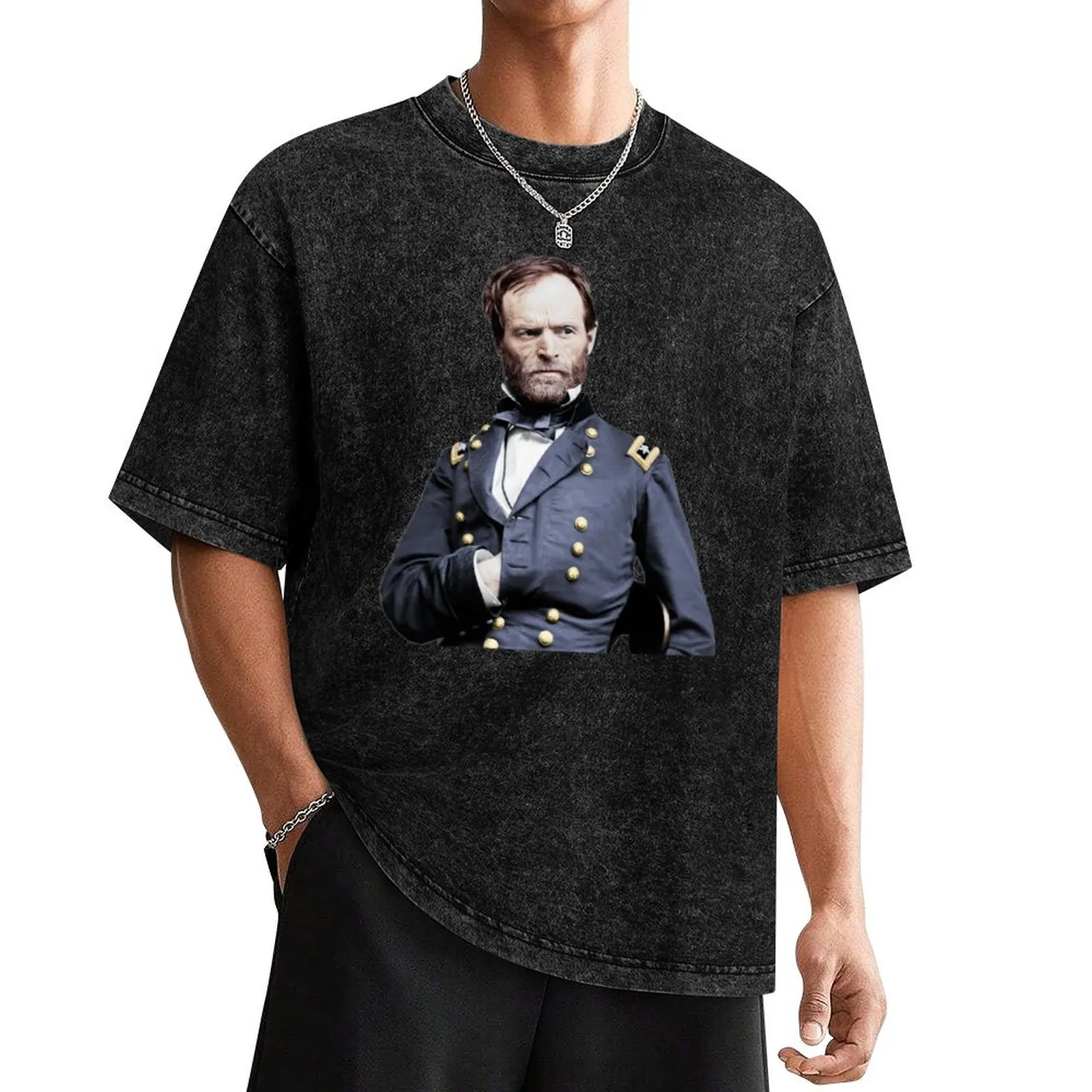 General Sherman - Hand In Coat Portrait - Colorized T-Shirt anime tshirt vintage graphic tee mens white t shirts
General Sherman - Hand In Coat Portrait - Colorized T-Shirt anime tshirt vintage graphic tee mens white t shirts