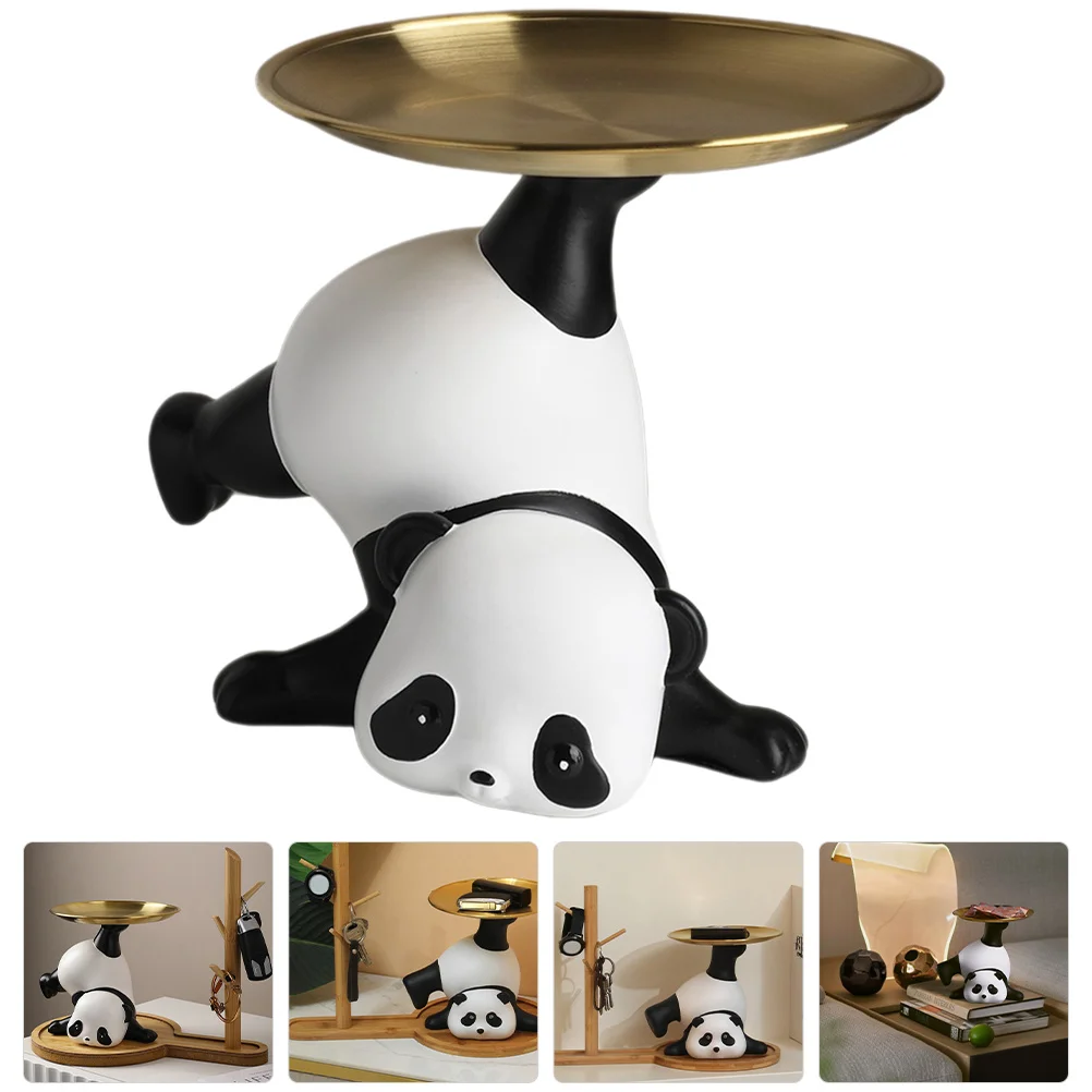 Panda Decorative Tray Sculpture Key Panda-shaped Storage Plate Entrance Holding Decoratio Bear-themed Holder
Panda Decorative Tray Sculpture Key Panda-shaped Storage Plate Entrance Holding Decoratio Bear-themed Holder