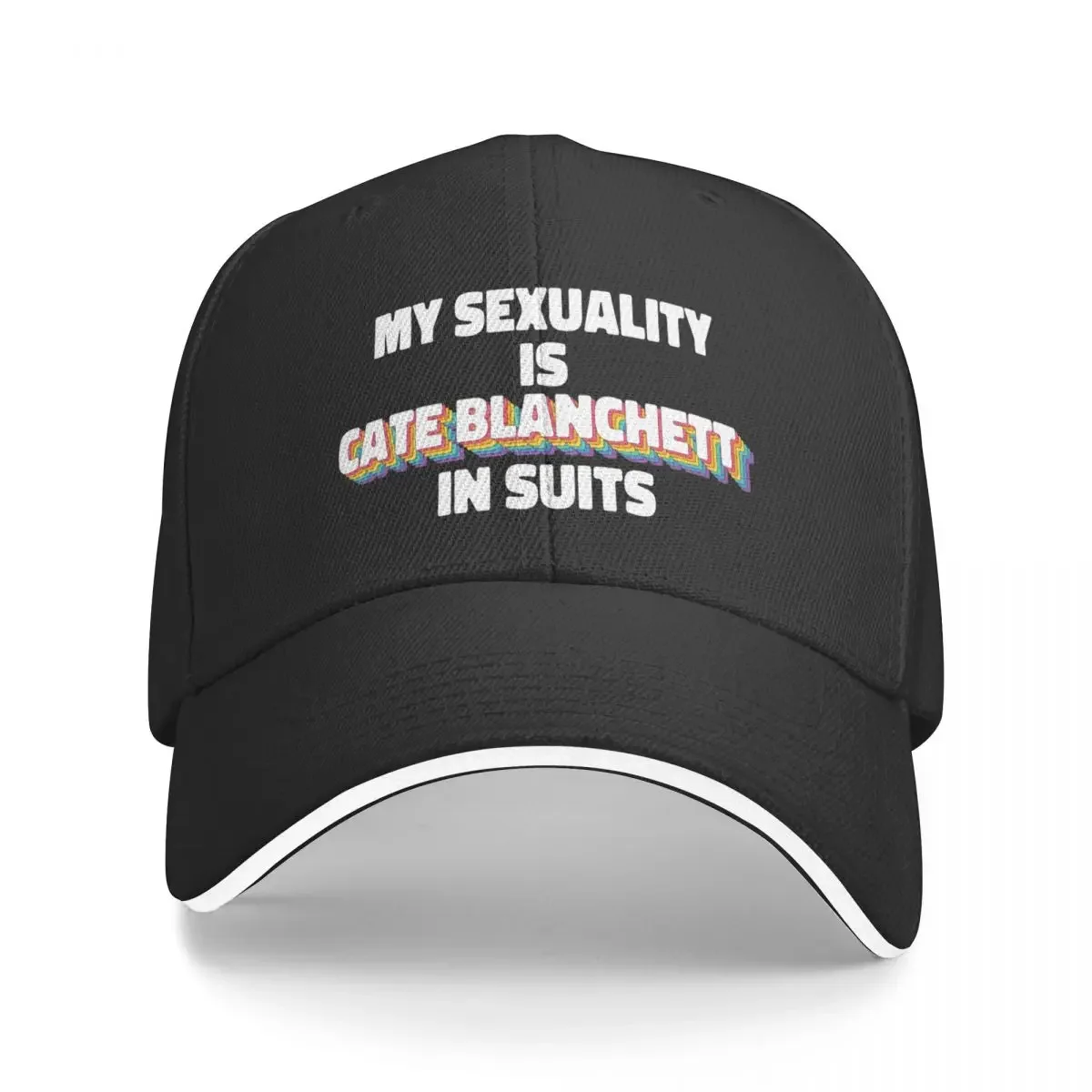 My Sexuality Is Cate Blanchett In Suits Rainbow Baseball Cap Golf Military Tactical Cap Golf Wear Men Women's
My Sexuality Is Cate Blanchett In Suits Rainbow Baseball Cap Golf Military Tactical Cap Golf Wear Men Women's