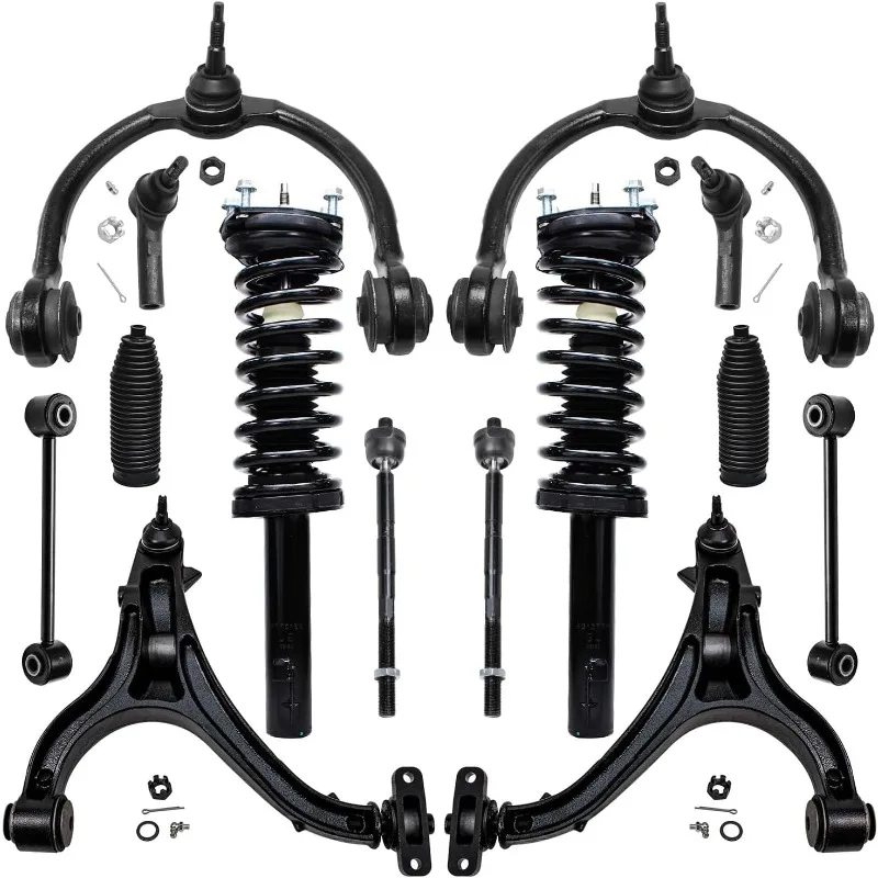 Detroit Axle - Front 14pc Suspension, 2 Struts 4 Lower & Upper Control Arms w/Ball Joints 4 Tie Rods 2 Sway Bars 2 Boots
Detroit Axle - Front 14pc Suspension, 2 Struts 4 Lower & Upper Control Arms w/Ball Joints 4 Tie Rods 2 Sway Bars 2 Boots