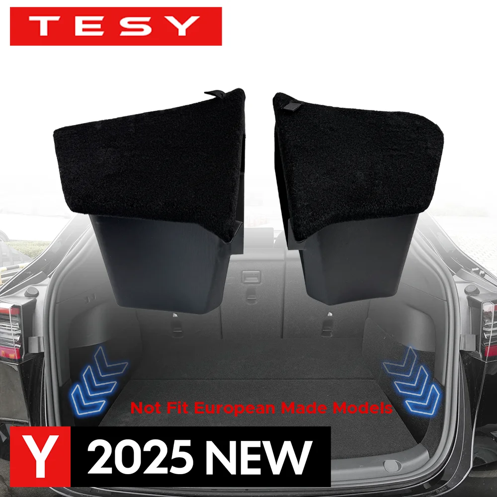 For Tesla New Model Y 2025 Launch Juniper Rear Trunck side Storage Box with Flocking or TPE Lids Covers and Drawstring
For Tesla New Model Y 2025 Launch Juniper Rear Trunck side Storage Box with Flocking or TPE Lids Covers and Drawstring