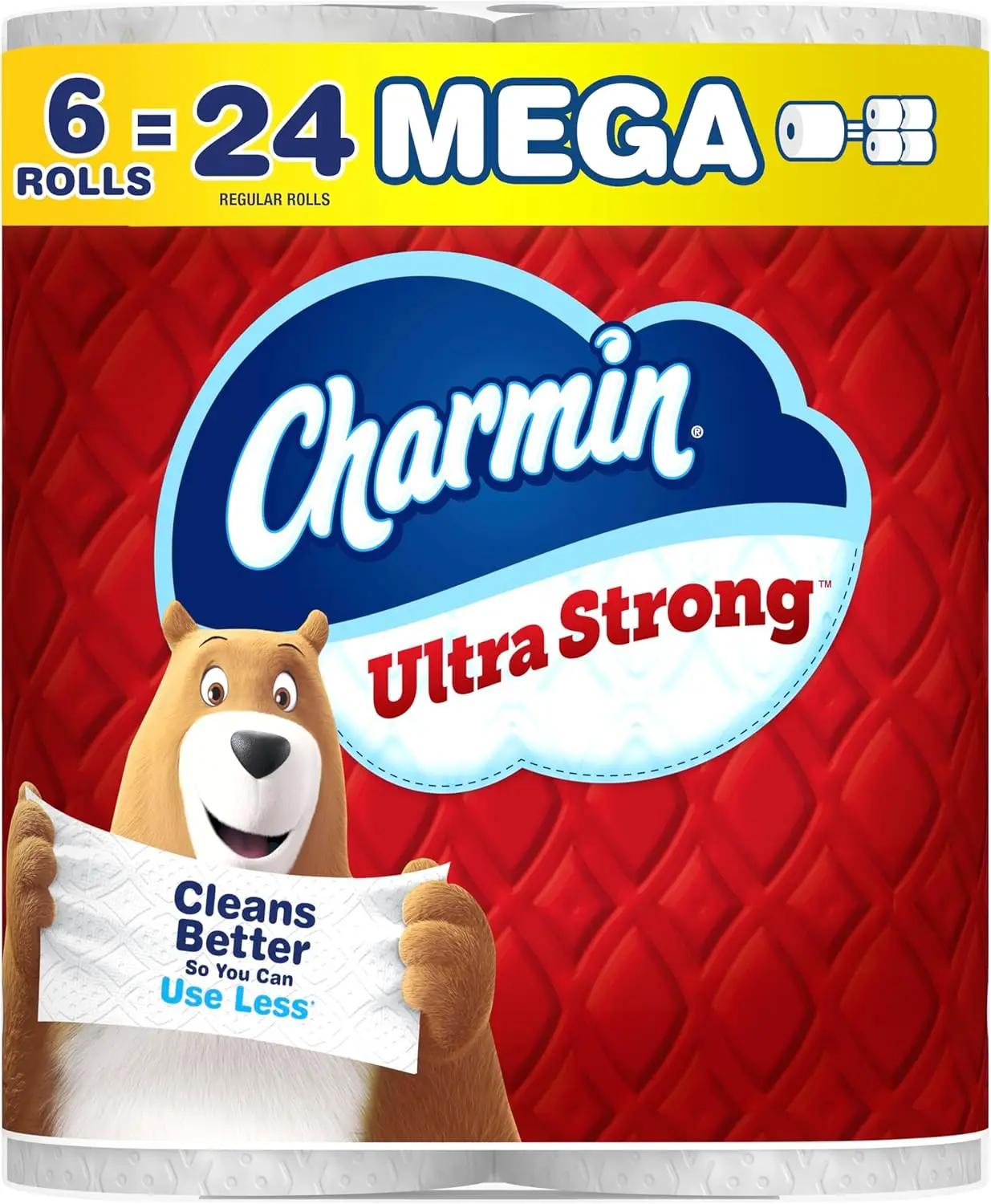 Ultra Strong Toilet Paper 6 Mega Rolls Equals 24 Regular 2-Ply White
Ultra Strong Toilet Paper 6 Mega Rolls Equals 24 Regular 2-Ply White