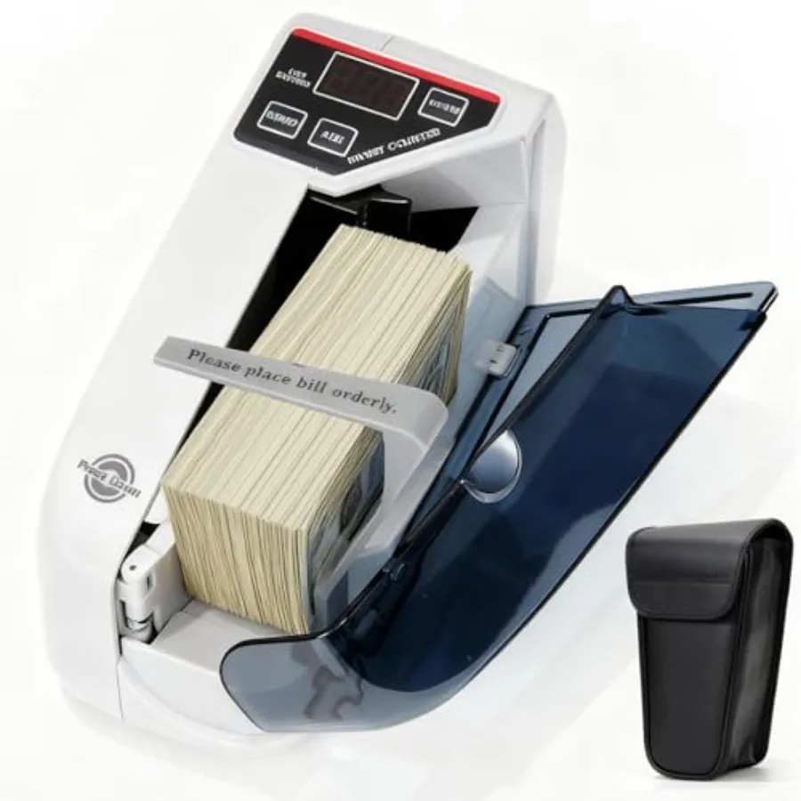 Portable cash counter machine for bills currency, UV counterfeit detection, plastic housing, black, 600 notes/min high-speed co
Portable cash counter machine for bills currency, UV counterfeit detection, plastic housing, black, 600 notes/min high-speed co