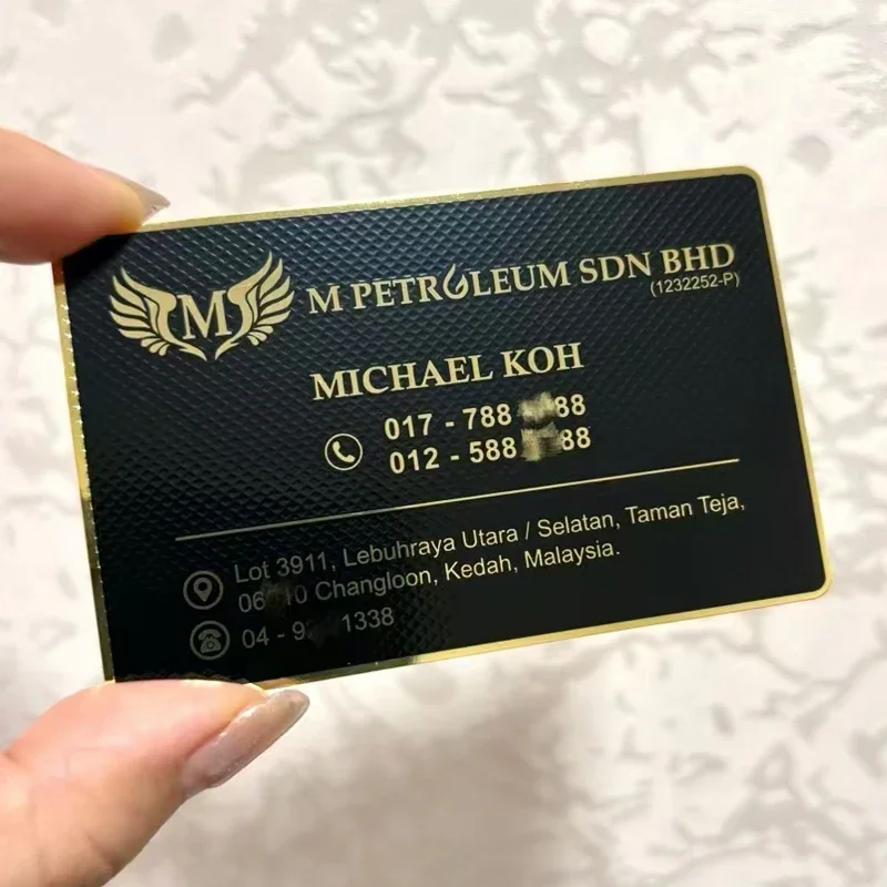 Двусторонняя выгравированная металлическая визитная карточка - персонализированный подарок корпоративной личности для клиентов, металлические визитные карточки
Двусторонняя выгравированная металлическая визитная карточка - персонализированный подарок корпоративной личности для клиентов, металлические визитные карточки