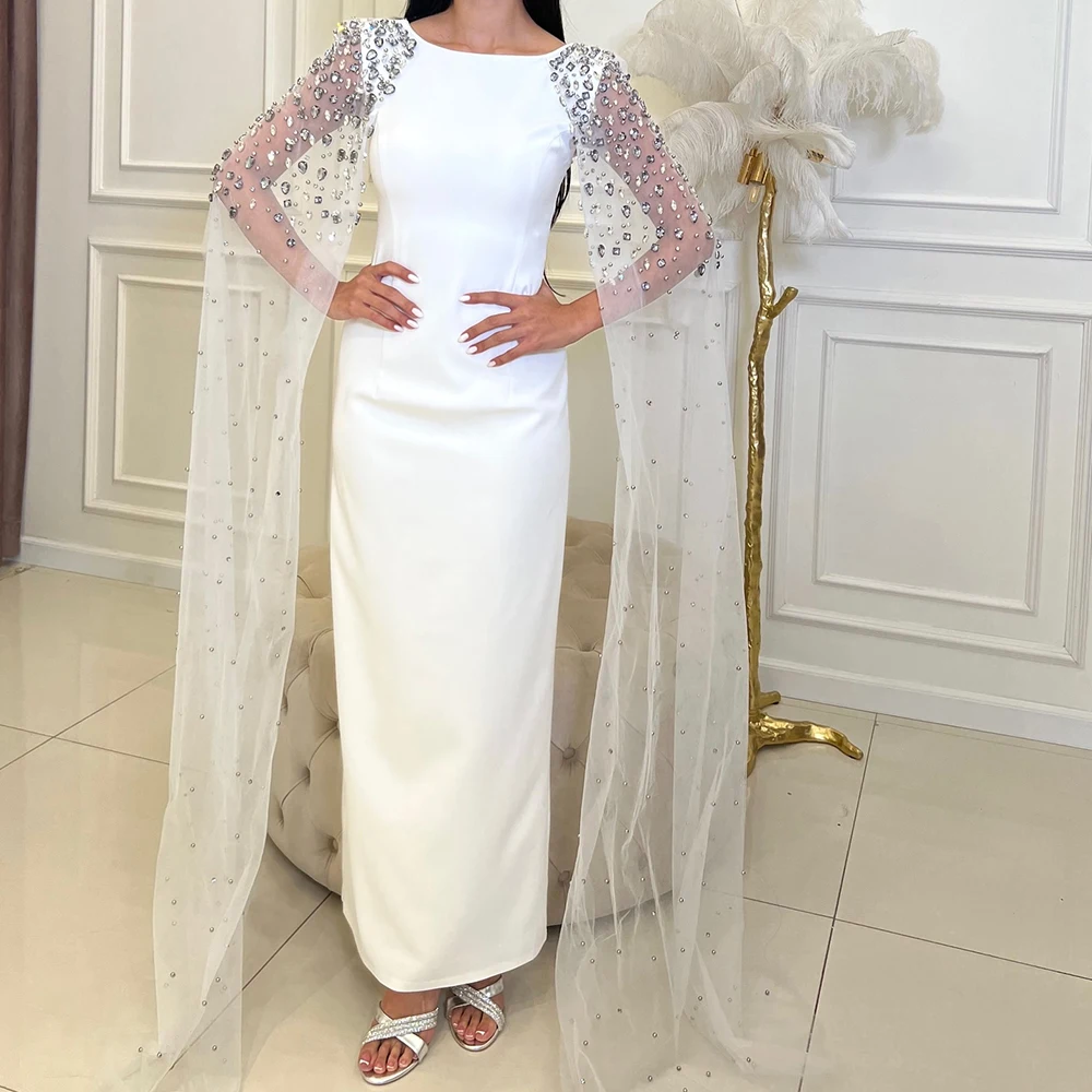 Customized Elegant Straight Ankle Length Crew neck Jersey Sleeveless Crystal Pleats Evening Dress Classic vestidos para mujer
Customized Elegant Straight Ankle Length Crew neck Jersey Sleeveless Crystal Pleats Evening Dress Classic vestidos para mujer