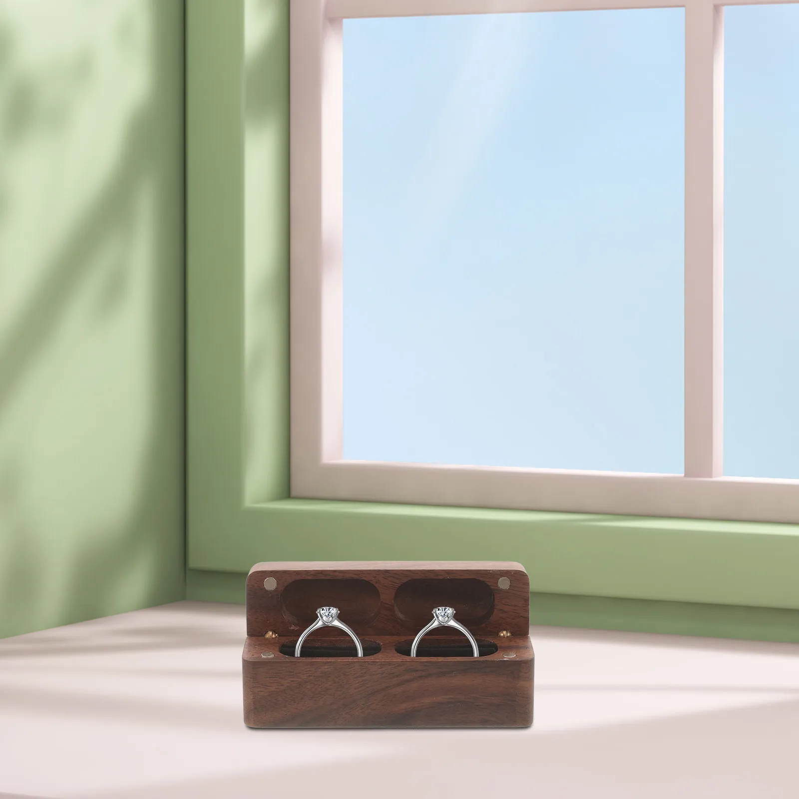Magnetic Ring Wooden Storage Jewelry Case for Jewelry Box Proposal Engagement Wedding Ceremony Decorative Container
Magnetic Ring Wooden Storage Jewelry Case for Jewelry Box Proposal Engagement Wedding Ceremony Decorative Container