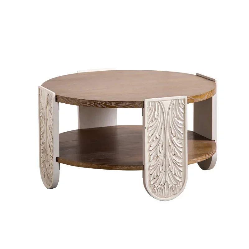 French light luxury wood carved coffee table
French light luxury wood carved coffee table