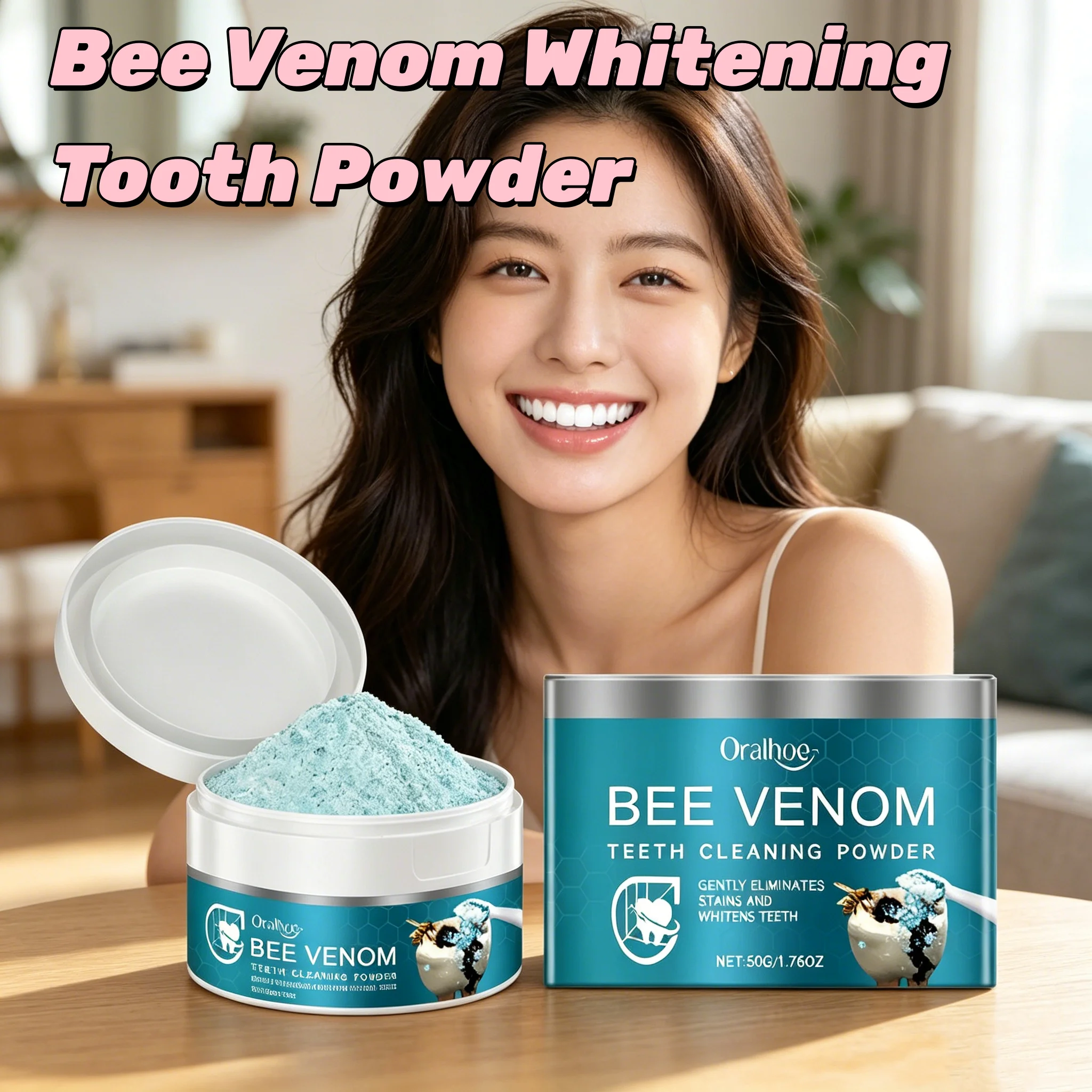 Oralhoe Bee Venom Teeth Brightening Powder Reduce Plaque Stain Oral Hygiene Deeply Cleaning Freshing Breath Tooth Repair Powders
Oralhoe Bee Venom Teeth Brightening Powder Reduce Plaque Stain Oral Hygiene Deeply Cleaning Freshing Breath Tooth Repair Powders