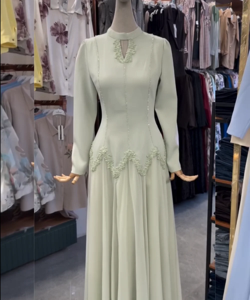 Customized Matching Chiffon Pleat Sequined A-line Jewel Long Bespoke Occasion Dresses High Quality Pastrol
Customized Matching Chiffon Pleat Sequined A-line Jewel Long Bespoke Occasion Dresses High Quality Pastrol