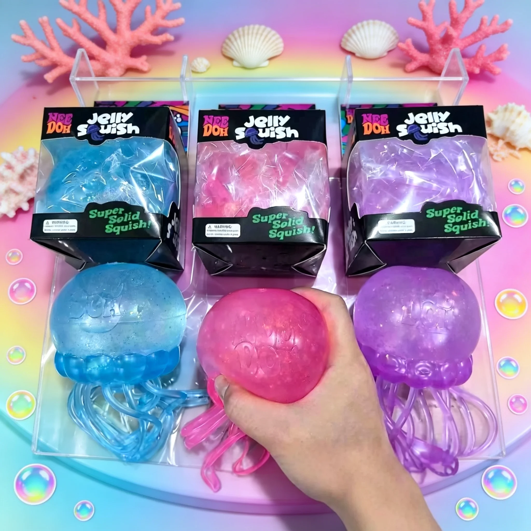 Transparent glitter octopus-shaped stress relief toy, stretchable and squeezable soft rubber fidget toy for adults to relieve anxiety and carry as a leisure accessory
Transparent glitter octopus-shaped stress relief toy, stretchable and squeezable soft rubber fidget toy for adults to relieve anxiety and carry as a leisure accessory
