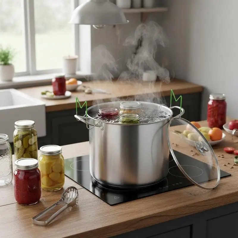 Large Bath Steamer 21 QT For Preservation Sterilization Home Cooking, Glass Cover Dual Grips Induction Compatible High Capacity Kitchen Cookware Accessory
Large Bath Steamer 21 QT For Preservation Sterilization Home Cooking, Glass Cover Dual Grips Induction Compatible High Capacity Kitchen Cookware Accessory