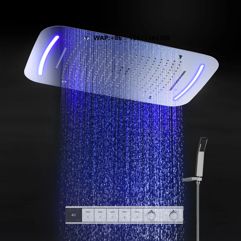 5 Functions Thermostatic Shower Set Rain Shower System Rainfall Mist Spray for Apartment Hotel Villa Bathroom Project
5 Functions Thermostatic Shower Set Rain Shower System Rainfall Mist Spray for Apartment Hotel Villa Bathroom Project