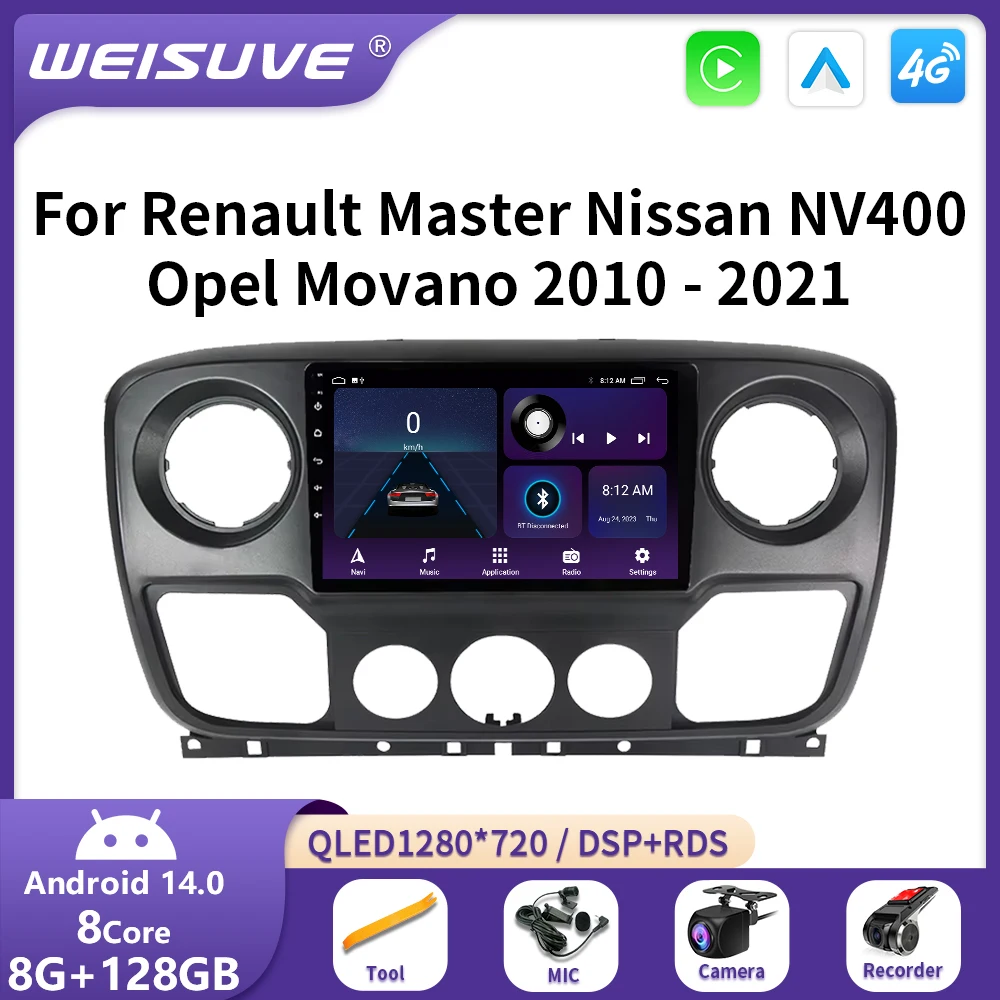 Android 14 Multimedia For Renault Master Nissan NV400 Opel Movano 2010 - 2021 Car Player GPS Stereo Navigation Auto Radio Screen
Android 14 Multimedia For Renault Master Nissan NV400 Opel Movano 2010 - 2021 Car Player GPS Stereo Navigation Auto Radio Screen