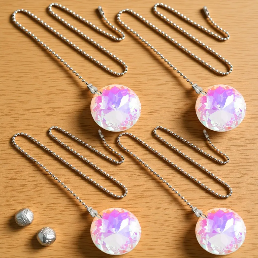 4Pcs Crystal Ceiling Fan Pull Chains Decorative Extension Cord Light Fixture Chain Pulls Elegant Fan Cord Extension Decorative
4Pcs Crystal Ceiling Fan Pull Chains Decorative Extension Cord Light Fixture Chain Pulls Elegant Fan Cord Extension Decorative
