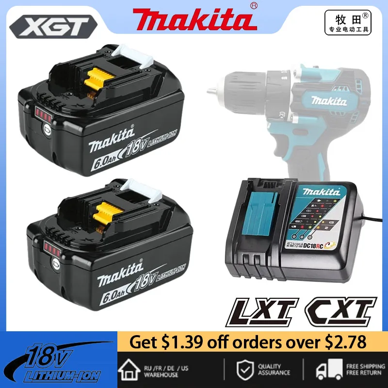 100% Genuine Makita 18V Battery for Makita 6Ah/5Ah/3Ah BL1830B BL1850B BL1850 BL1840 BL1860 BL1815 Replacement Lithium Battery
100% Genuine Makita 18V Battery for Makita 6Ah/5Ah/3Ah BL1830B BL1850B BL1850 BL1840 BL1860 BL1815 Replacement Lithium Battery
