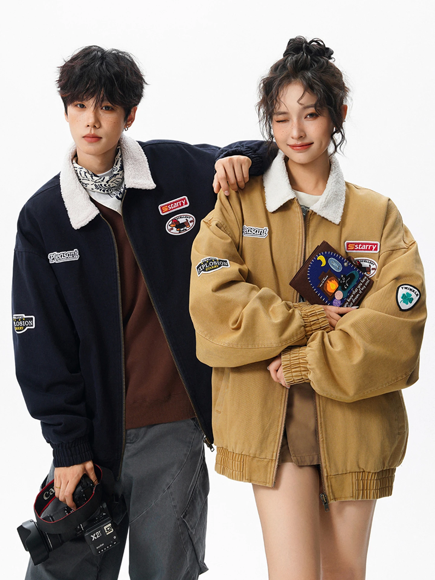 Ретро-куртка для гонщиков: мужская свободная куртка с воротником, вышивкой и хлопковой подкладкой, повседневная верхняя одежда для осени и на каждый день
Ретро-куртка для гонщиков: мужская свободная куртка с воротником, вышивкой и хлопковой подкладкой, повседневная верхняя одежда для осени и на каждый день