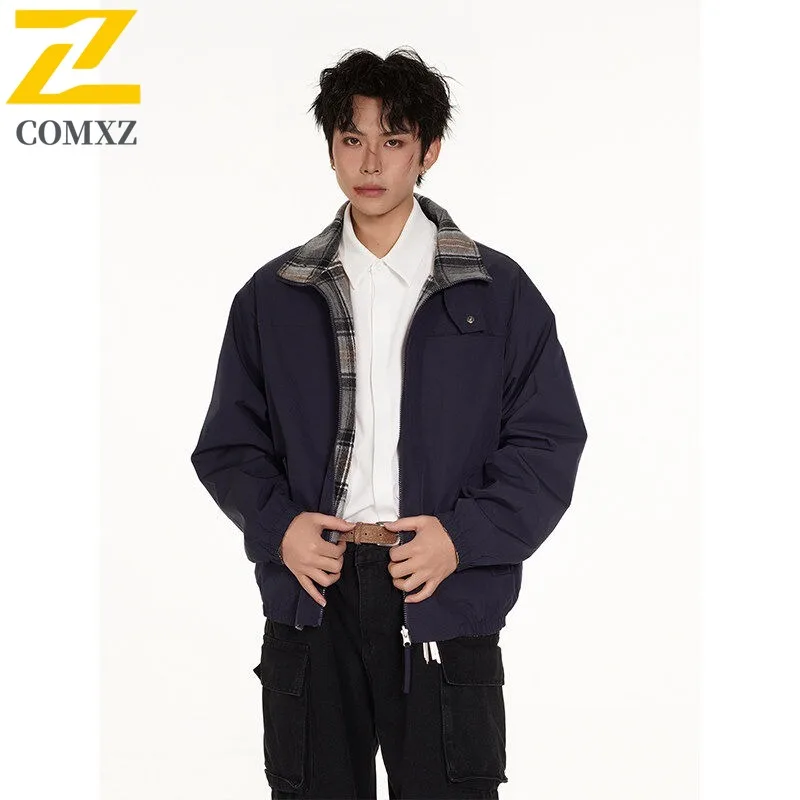 COMXZ New Jacket Casual Notch Collar Outdoor Cycling Windproof Coat Fashion Reversible Lightweight Spring Autumn Garment
COMXZ New Jacket Casual Notch Collar Outdoor Cycling Windproof Coat Fashion Reversible Lightweight Spring Autumn Garment