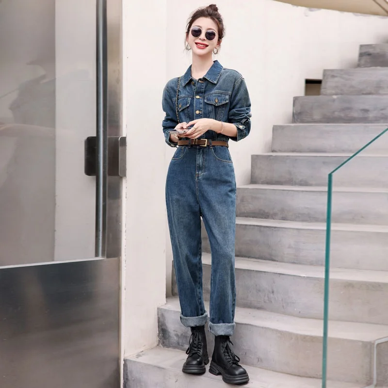 Faionable High Waist Overalls Women's Suit Korean Sle Commute Workwear Denim Rer High Quali Autumn New Arrival
Faionable High Waist Overalls Women's Suit Korean Sle Commute Workwear Denim Rer High Quali Autumn New Arrival