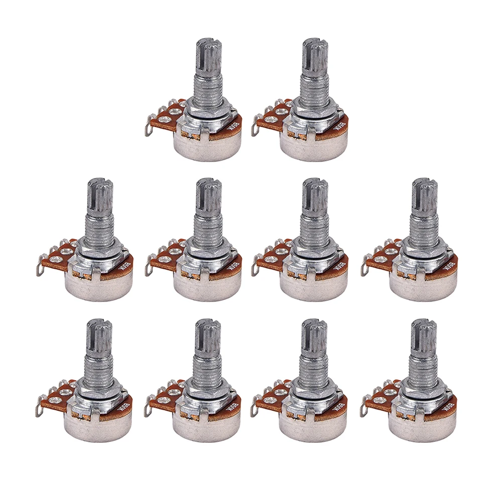 10 Pcs Potentiometer Full Size Guitar Audio Bass Parts Quick Adjustments Potentiometers
10 Pcs Potentiometer Full Size Guitar Audio Bass Parts Quick Adjustments Potentiometers