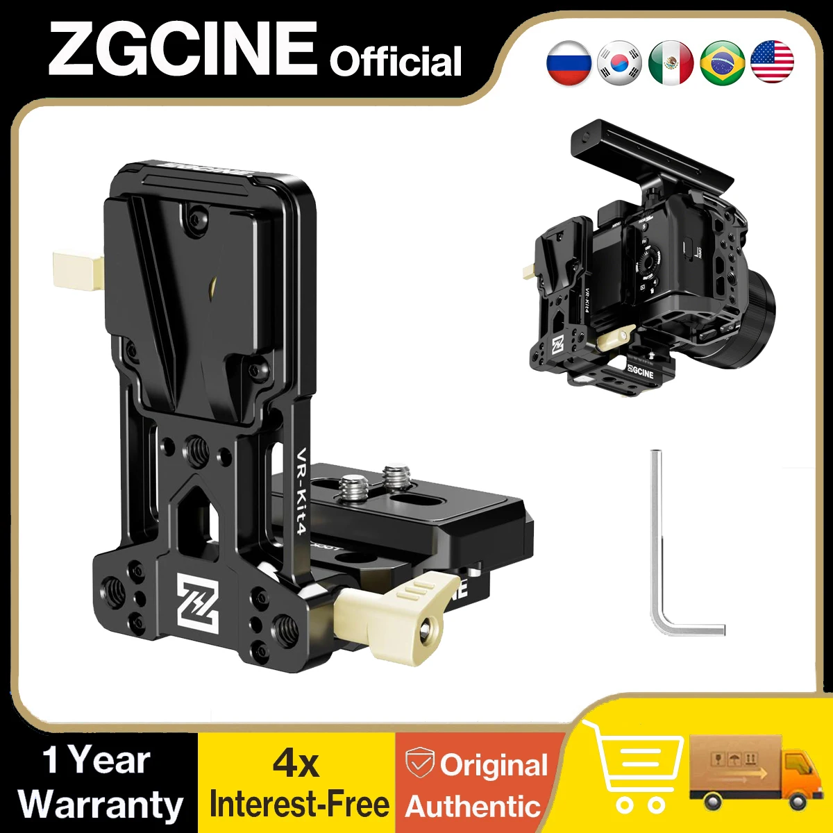 ZGCINE VR-Kit4 Foldable Telescopic Quick Release V-Mount Plate Arca-Swiss 38mm 180° Rotatable for DSLR Camera Tripod Video Rig
ZGCINE VR-Kit4 Foldable Telescopic Quick Release V-Mount Plate Arca-Swiss 38mm 180° Rotatable for DSLR Camera Tripod Video Rig