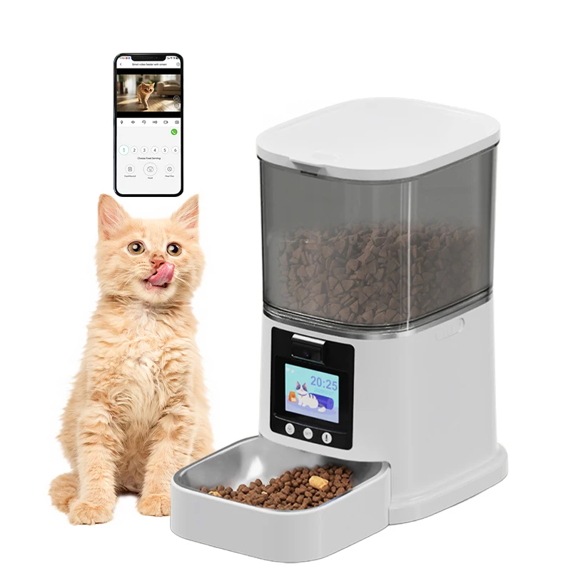 Auto Pet Feeder Automatic Cat Feeder Smart Feeder 5L Food Dispenser with APP Remote Control 4MP Camera Voice Interaction System
Auto Pet Feeder Automatic Cat Feeder Smart Feeder 5L Food Dispenser with APP Remote Control 4MP Camera Voice Interaction System
