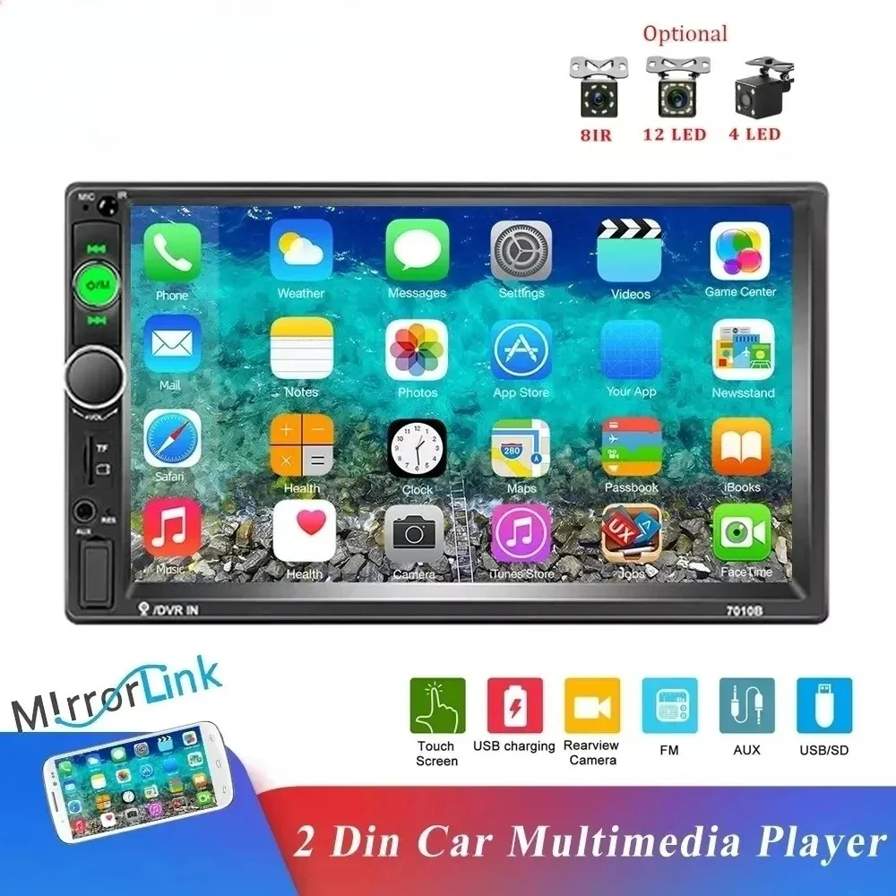 Universal 2 Din Car Radio Stereo 7 INCH HD Touch Screen Multimedia Player BT Autoaudio FM Receiver Mirror Link Monitor
Universal 2 Din Car Radio Stereo 7 INCH HD Touch Screen Multimedia Player BT Autoaudio FM Receiver Mirror Link Monitor