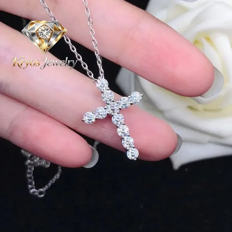 Kryos Jewelry Luxury Solid Platinum PT950 Moissanite Diamond Necklace Cross Diamond Pendant Necklace
Kryos Jewelry Luxury Solid Platinum PT950 Moissanite Diamond Necklace Cross Diamond Pendant Necklace