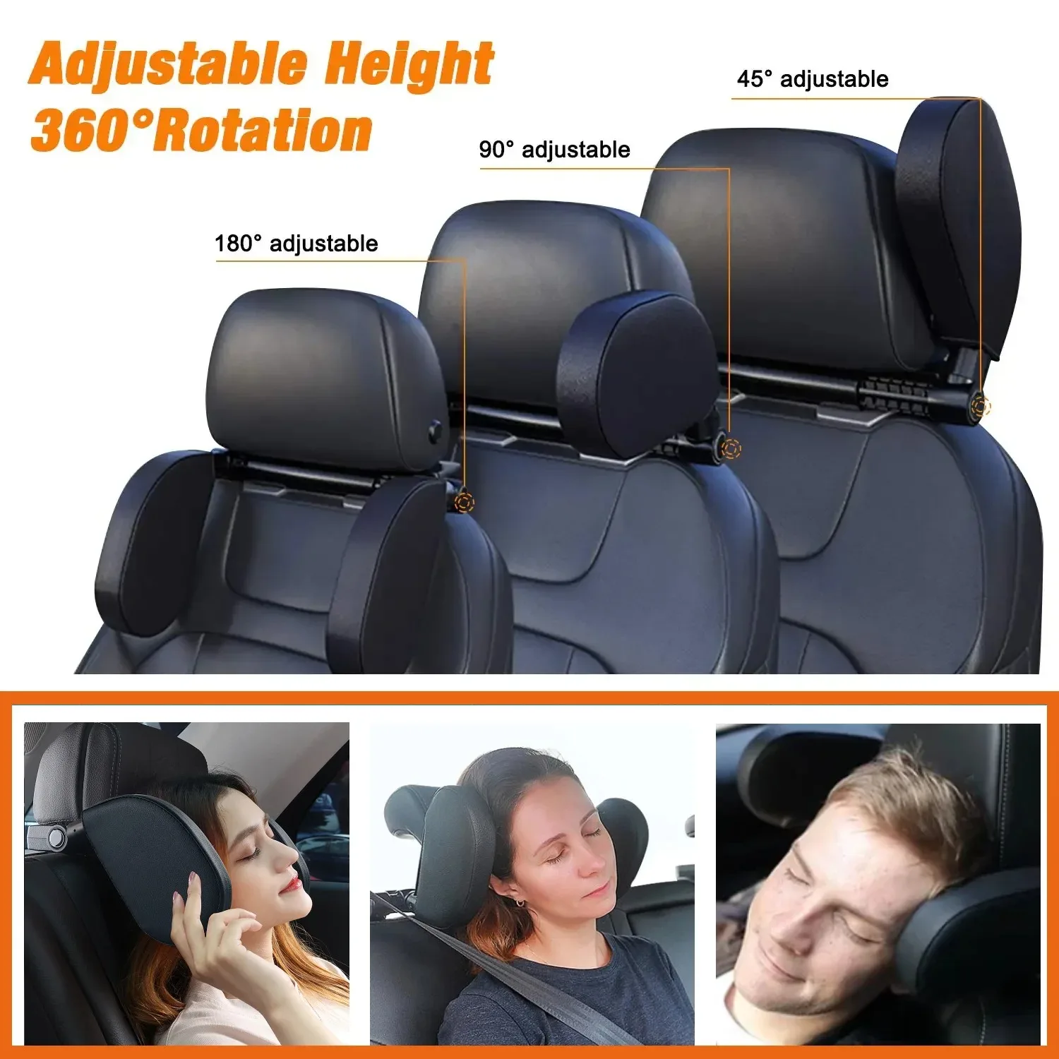 Universal 360° Rotating Car Side Neck Pillow for Passenger Seat, Adjustable Headrest Support for Long Travel
Universal 360° Rotating Car Side Neck Pillow for Passenger Seat, Adjustable Headrest Support for Long Travel