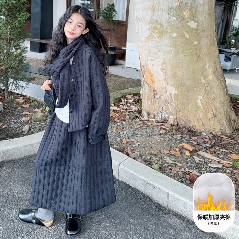 Children's Clothing Sets 2025 Winter Thick Shirt Cotton Jacket + Skirt Baby Warm Cotton Suits 3piece Sets Japan Style Ages 4-14Y
Children's Clothing Sets 2025 Winter Thick Shirt Cotton Jacket + Skirt Baby Warm Cotton Suits 3piece Sets Japan Style Ages 4-14Y