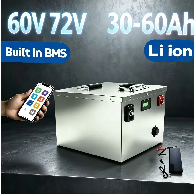 60V 72V 30-60Ah Li-ion Battery with Smart BMS | Power Replacement for 2000W-3500W E-Motorcycle & Commuter E-Bike
60V 72V 30-60Ah Li-ion Battery with Smart BMS | Power Replacement for 2000W-3500W E-Motorcycle & Commuter E-Bike