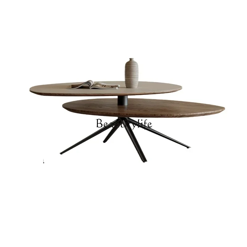 Modern simple special-shaped saddle leather coffee table living room household stainless steel high-foot rotating coffee table
Modern simple special-shaped saddle leather coffee table living room household stainless steel high-foot rotating coffee table