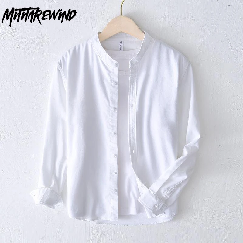 Spring Summer Simple Mens Long Sleeve Shirts Daily Causal Stand Collar Shirt Breathable Cotton Linen Button Up Shirt Versatile
Spring Summer Simple Mens Long Sleeve Shirts Daily Causal Stand Collar Shirt Breathable Cotton Linen Button Up Shirt Versatile