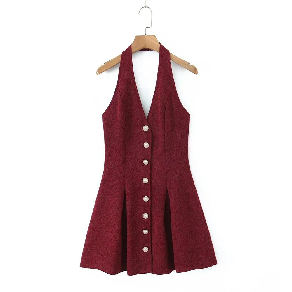 UNIZERA women's buckle decoration backless dress solid color buckle decoration spring and summer new casual women's clothing
UNIZERA women's buckle decoration backless dress solid color buckle decoration spring and summer new casual women's clothing