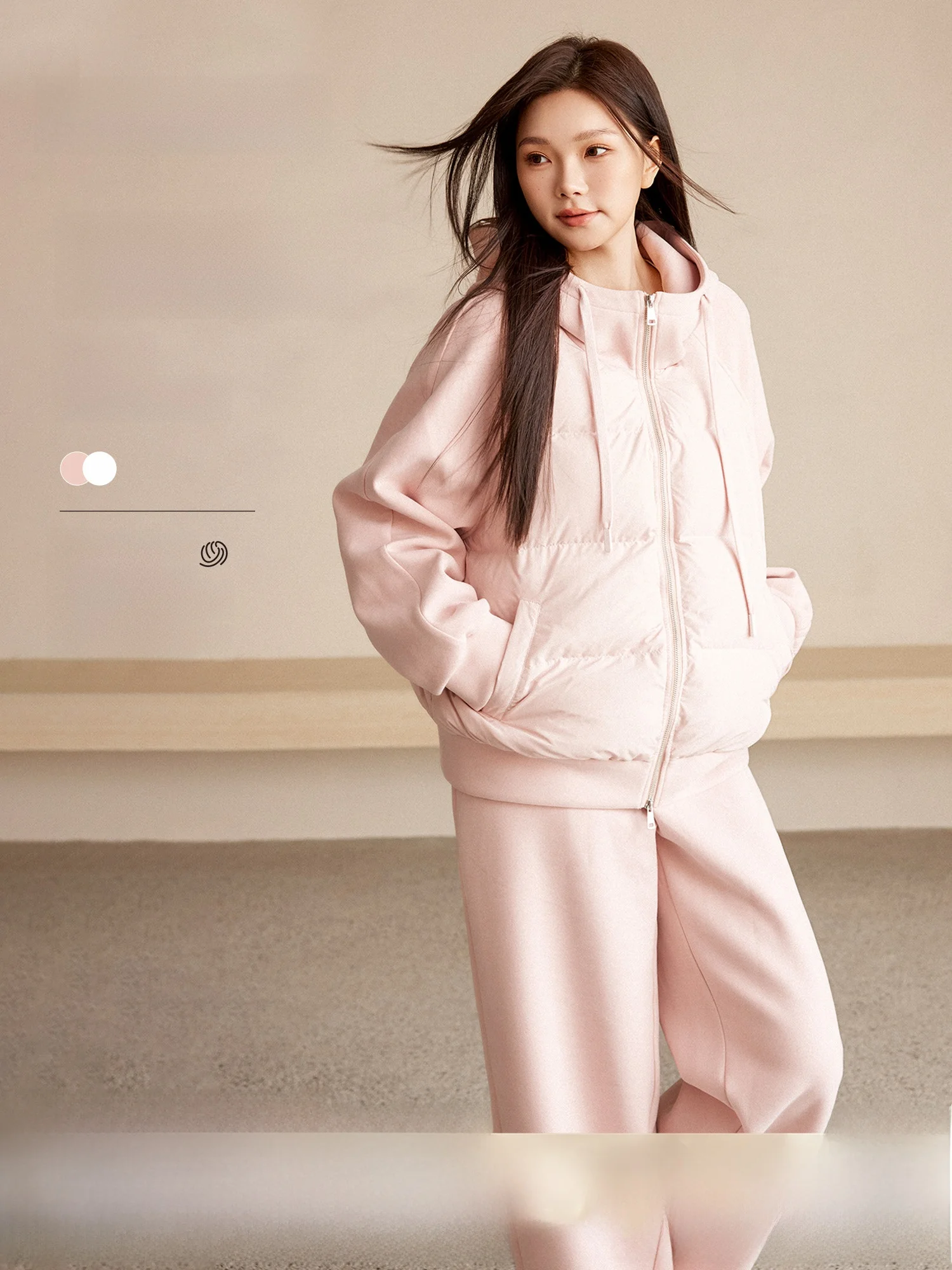 Warm Du down Sweatirt And Straight Leg Pants Set for Women Plusmall Cozy Small Puff 90 White Du Feather Jaet
Warm Du down Sweatirt And Straight Leg Pants Set for Women Plusmall Cozy Small Puff 90 White Du Feather Jaet