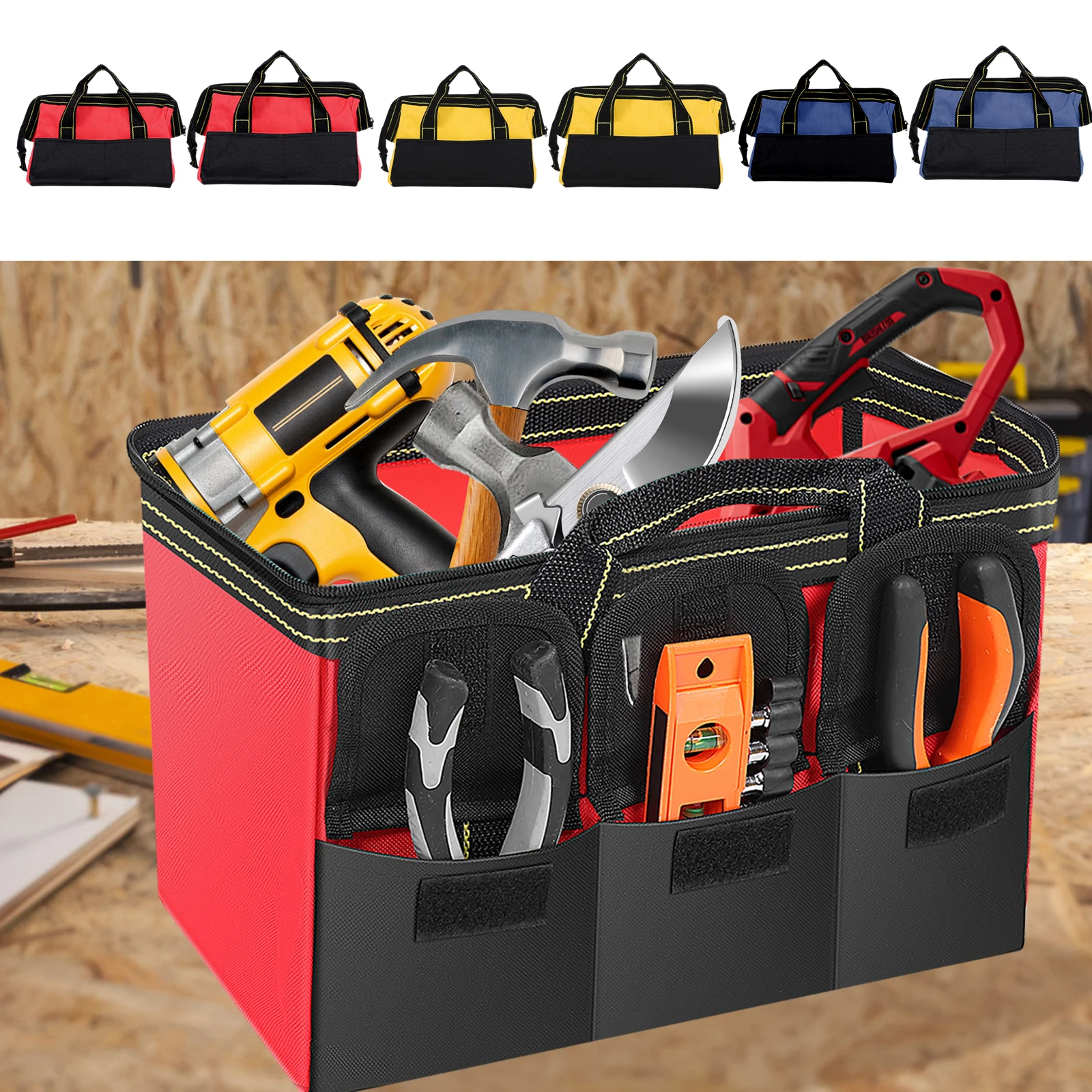 13/16 Inch Multi Pocket Tool Bag Professional Oxford Cloth Tool Storage Organizer Waterproof Working for Electrician Woodworker
13/16 Inch Multi Pocket Tool Bag Professional Oxford Cloth Tool Storage Organizer Waterproof Working for Electrician Woodworker