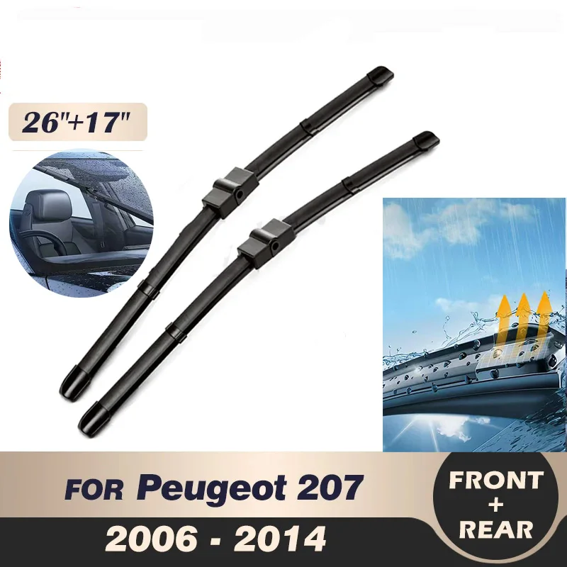 Wiper LHD Front Wiper Blades Set For Peugeot 207 Hatchback 2006 - 2014 Windshield Windscreen Front Rear Window 26"+17
Wiper LHD Front Wiper Blades Set For Peugeot 207 Hatchback 2006 - 2014 Windshield Windscreen Front Rear Window 26"+17