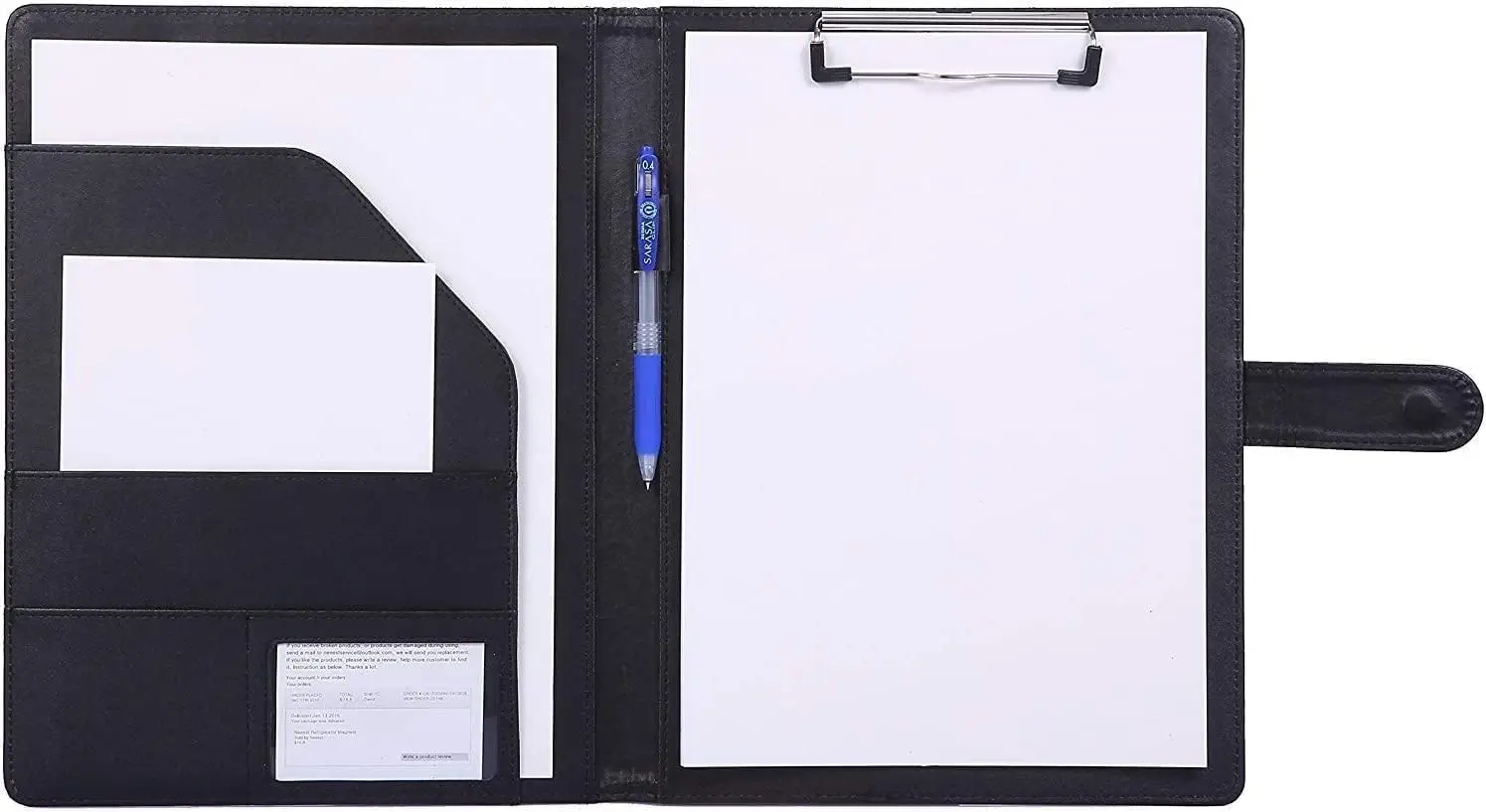 Faux Leather Clipboard Folder with Cover, Letter Size A4 Writing Pad, Business Portfolio Organizer for Office School Conference, Black
Faux Leather Clipboard Folder with Cover, Letter Size A4 Writing Pad, Business Portfolio Organizer for Office School Conference, Black