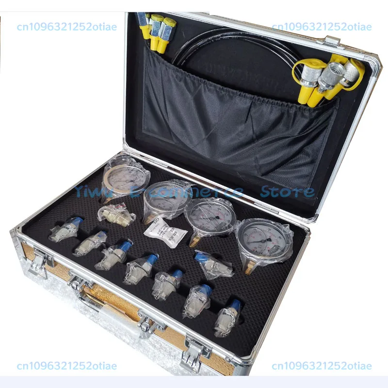 Portable Hydraulic pressure guage Excavator Hydraulic Pressure Test Kit w/ Testing Point Coupling vacuum Coupling and gauge Tool
Portable Hydraulic pressure guage Excavator Hydraulic Pressure Test Kit w/ Testing Point Coupling vacuum Coupling and gauge Tool