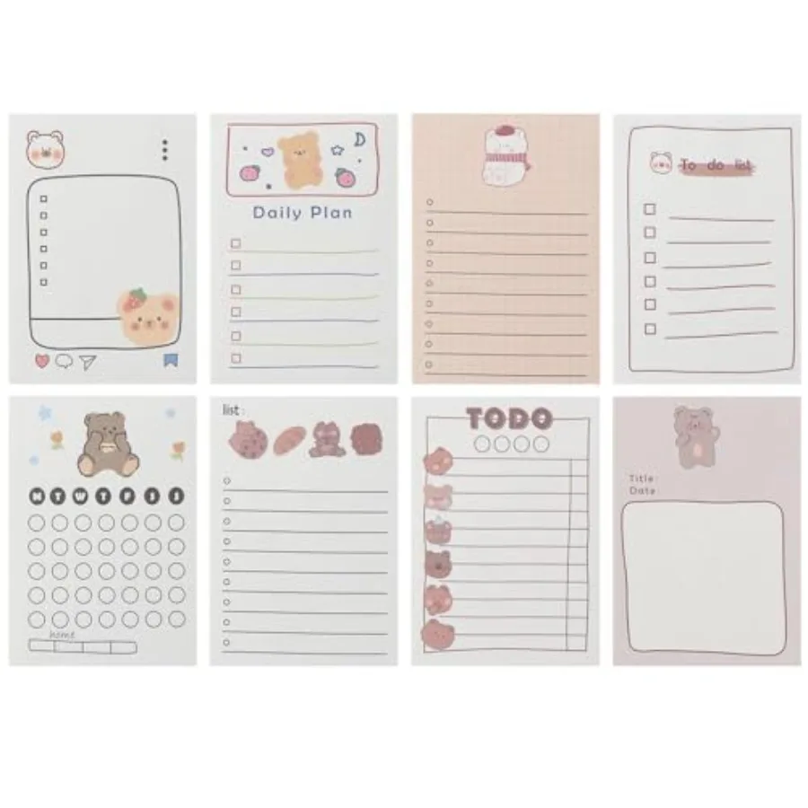 Cute Bear Patterns Memo Notes, Message Notes Notepads Office Supplies, for Take Notes and Remind You Something Important
Cute Bear Patterns Memo Notes, Message Notes Notepads Office Supplies, for Take Notes and Remind You Something Important