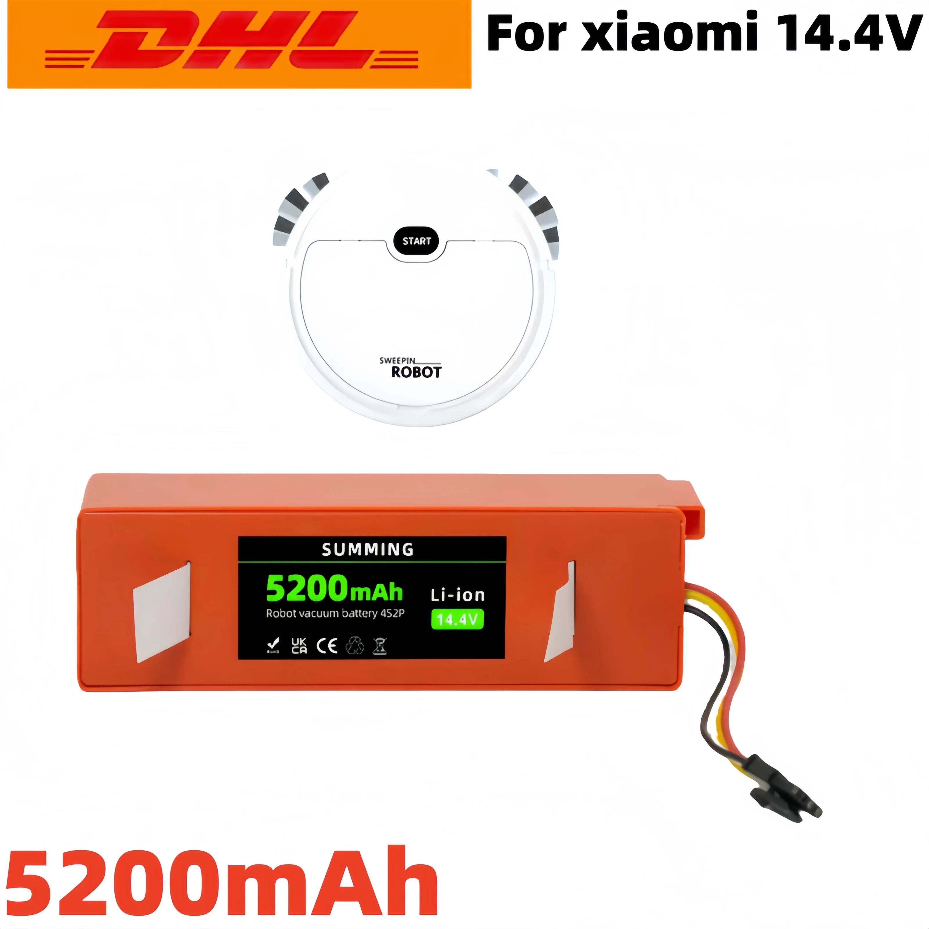 100% new Can replace Xiaomi robotic vacuum cleaner, with a 14.4V lithium battery of 5200mAh, S55, S60, S65, S50, S51, S5 MAX
100% new Can replace Xiaomi robotic vacuum cleaner, with a 14.4V lithium battery of 5200mAh, S55, S60, S65, S50, S51, S5 MAX