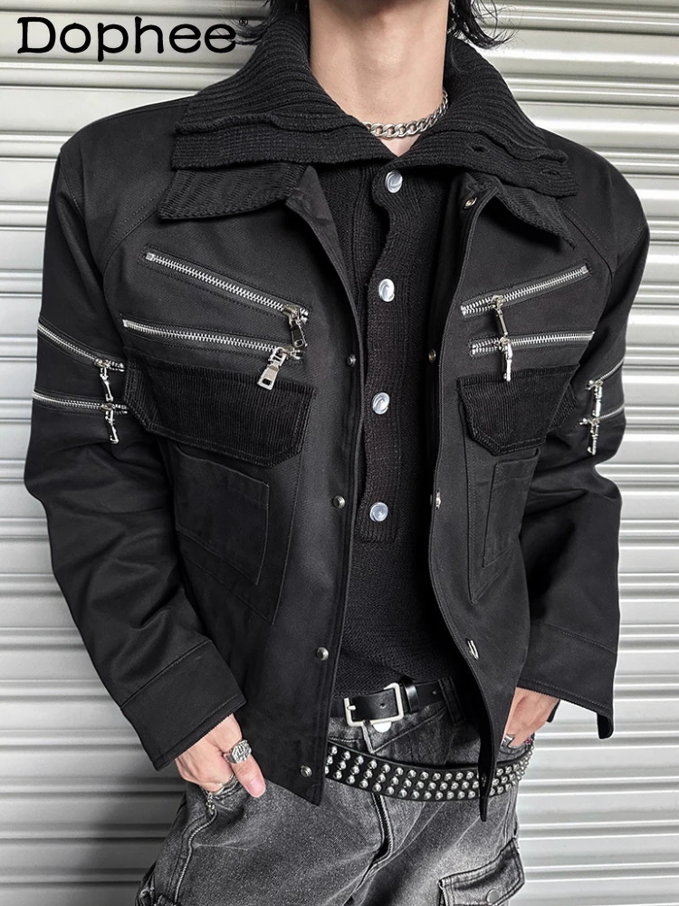 2025 Autumn New Motorcycle Stylish Jackets Masculinity Multi-Zipper Decorative Design Handsome Tooling Coats Chic Men's Jackets
2025 Autumn New Motorcycle Stylish Jackets Masculinity Multi-Zipper Decorative Design Handsome Tooling Coats Chic Men's Jackets