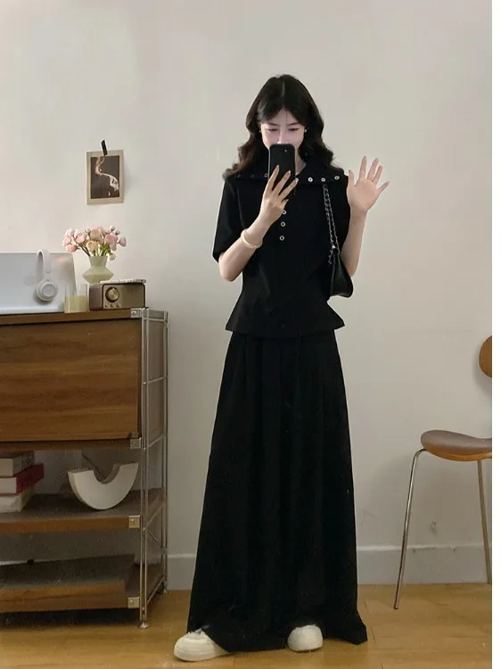 plus Size Women's Casual Shirt Short Sleeve T-Shirt Set Wide Leg Pants Comfortable Loose Fit Slimming Effect Summer Outfit
plus Size Women's Casual Shirt Short Sleeve T-Shirt Set Wide Leg Pants Comfortable Loose Fit Slimming Effect Summer Outfit